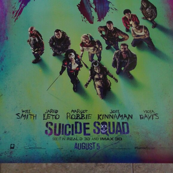 Suicide Squad - Movie Poster with Margot Robbie as Harley Quinn & Jared Leto - Picture 2 of 4